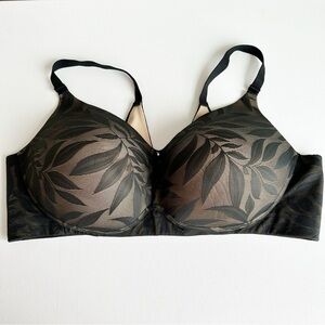 Cacique Invisible Lace Backsmoother Balconette Bra Black Size 48DD Black